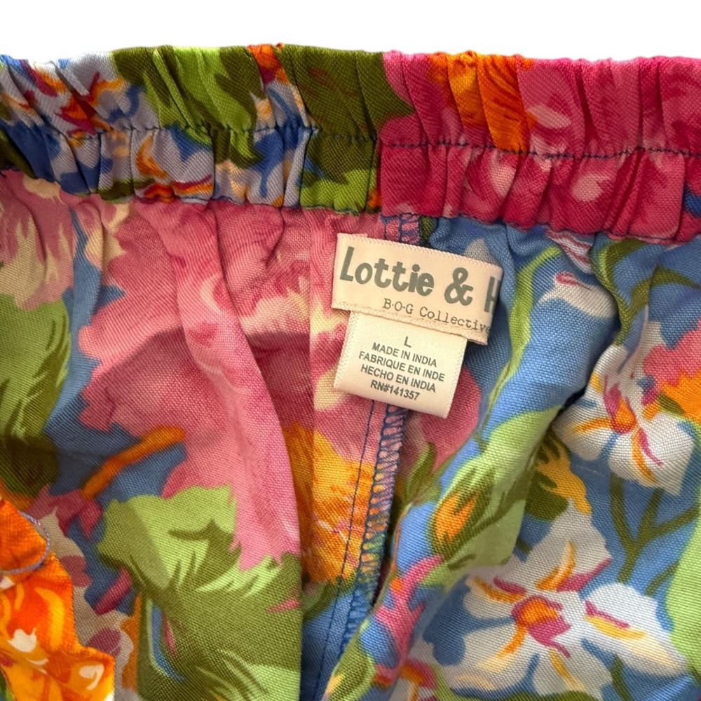 Lottie & Holly BOG Collective Size L Blue Pink Floral Two Piece Set NWT - Picture 8 of 9